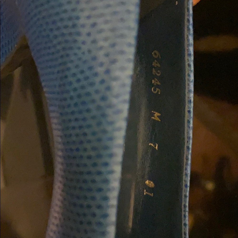 Vintage Yves SaintLaurent Electric Blue Shoes sz7M - Picture 10 of 10